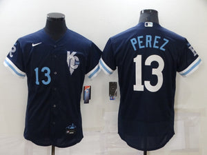 Men's  Kansas City Royals Salvador Perez 2022 City Connect Jersey - Navy