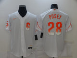 Men's San Francisco Giants Buster Posey White 2021 City Connect Jersey