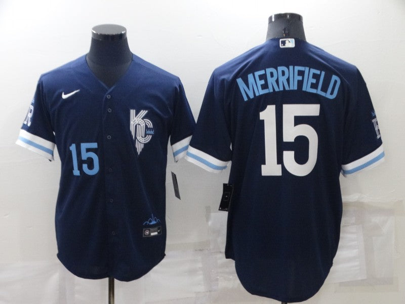 Men's Whit Merrifield Kansas City Royals  2022 City Connect Jersey - Navy